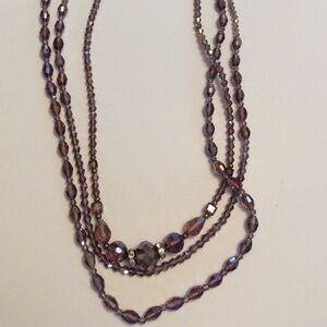 Necklace beaded crystal vintage beautiful bjr